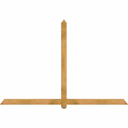 Ekena Millwork Eugene Rough Sawn Timber Gable Bracket, Western Red Cedar, 96"W x 64"H x 4"D x 4"F, 16/12 Pitch GBW096X64X0404EUG00RWR